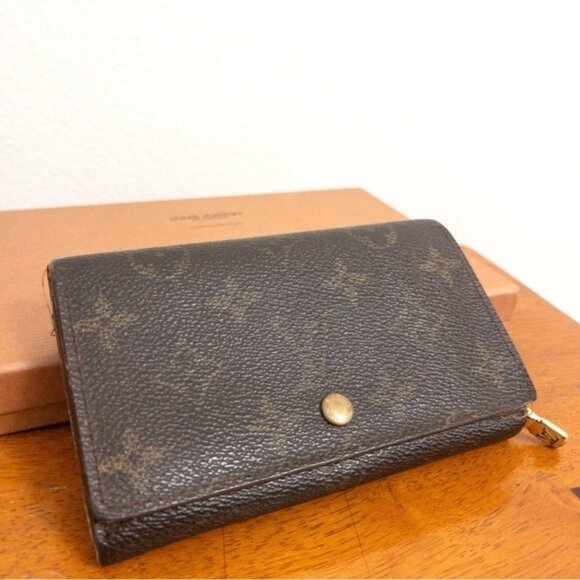 Authentic Vintage Louis Vuitton LV Monogram Porte Monnaie Billets Tresor Wallet - Picture 1 of 11